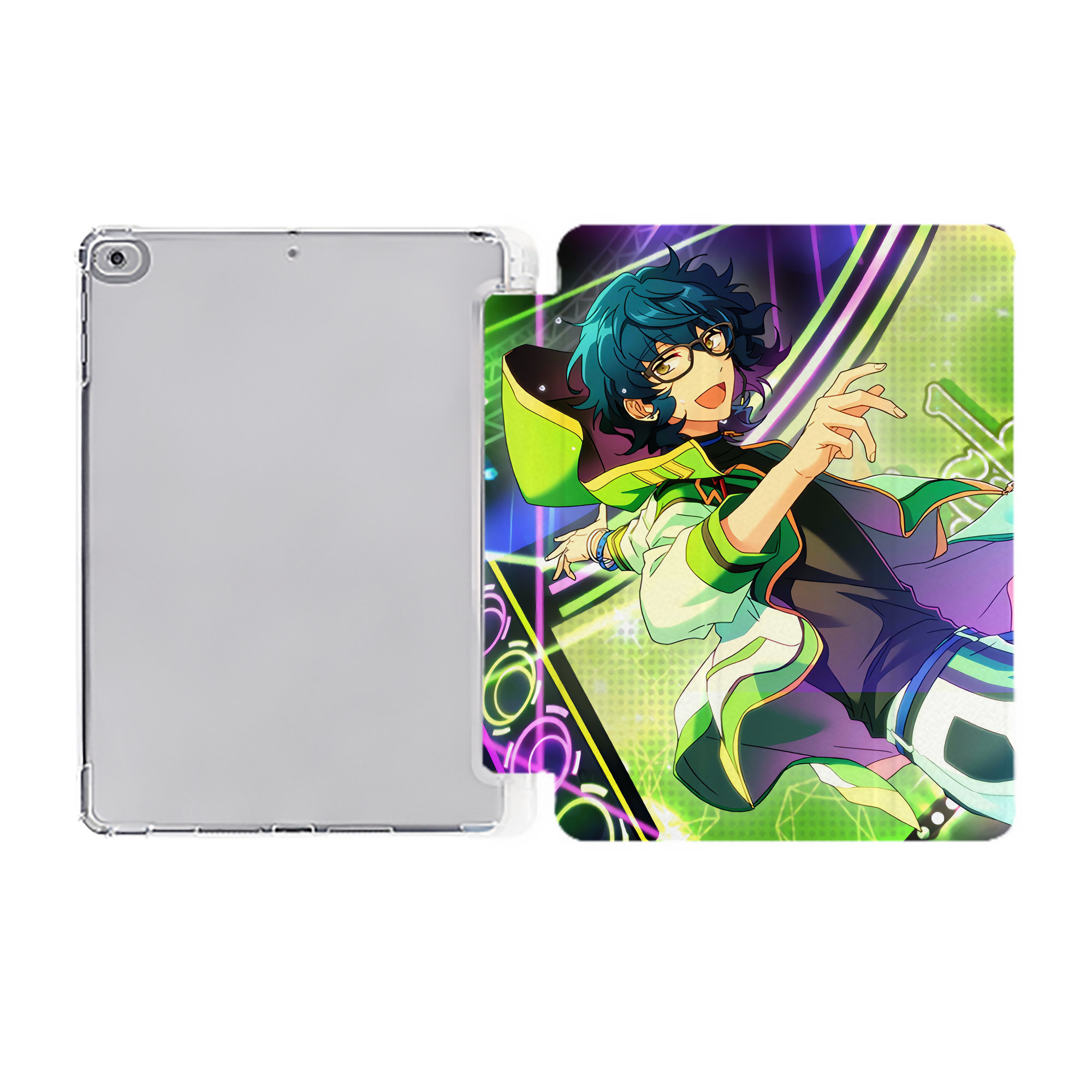 （画像用） あんさんぶるスターズ! Ensemble Stars IPad ケース ペン収納付き 三つ折りスタンド PUレザー×シリコン 対応機種9.5/10.5/10.9インチ